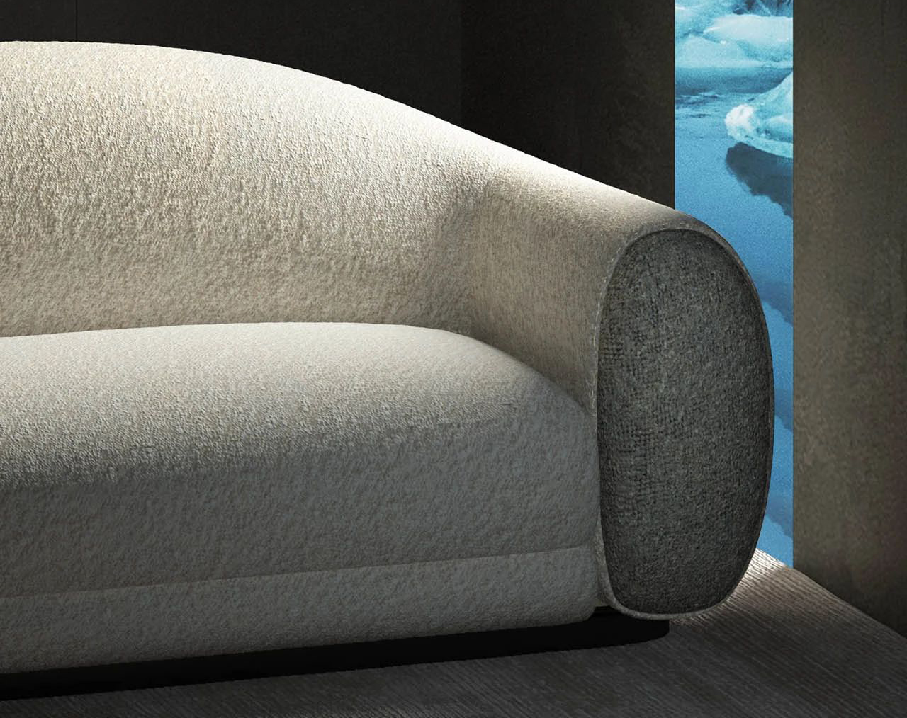 贝拉Bear系列休闲办公沙发新品上市！在北极冰川里感受卷绒的温度~ 